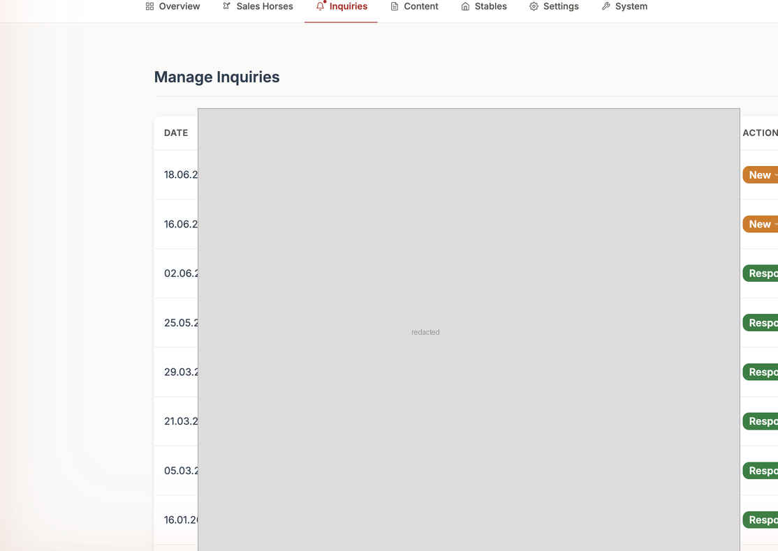 Manage Inquiries