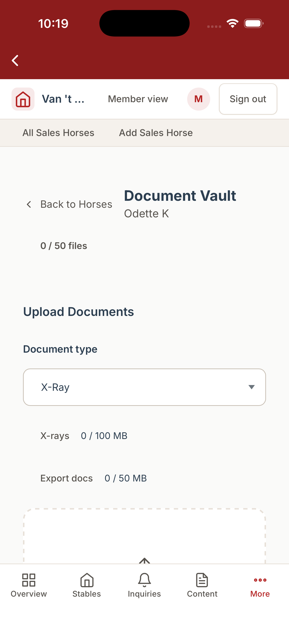 Document Vault on mobile